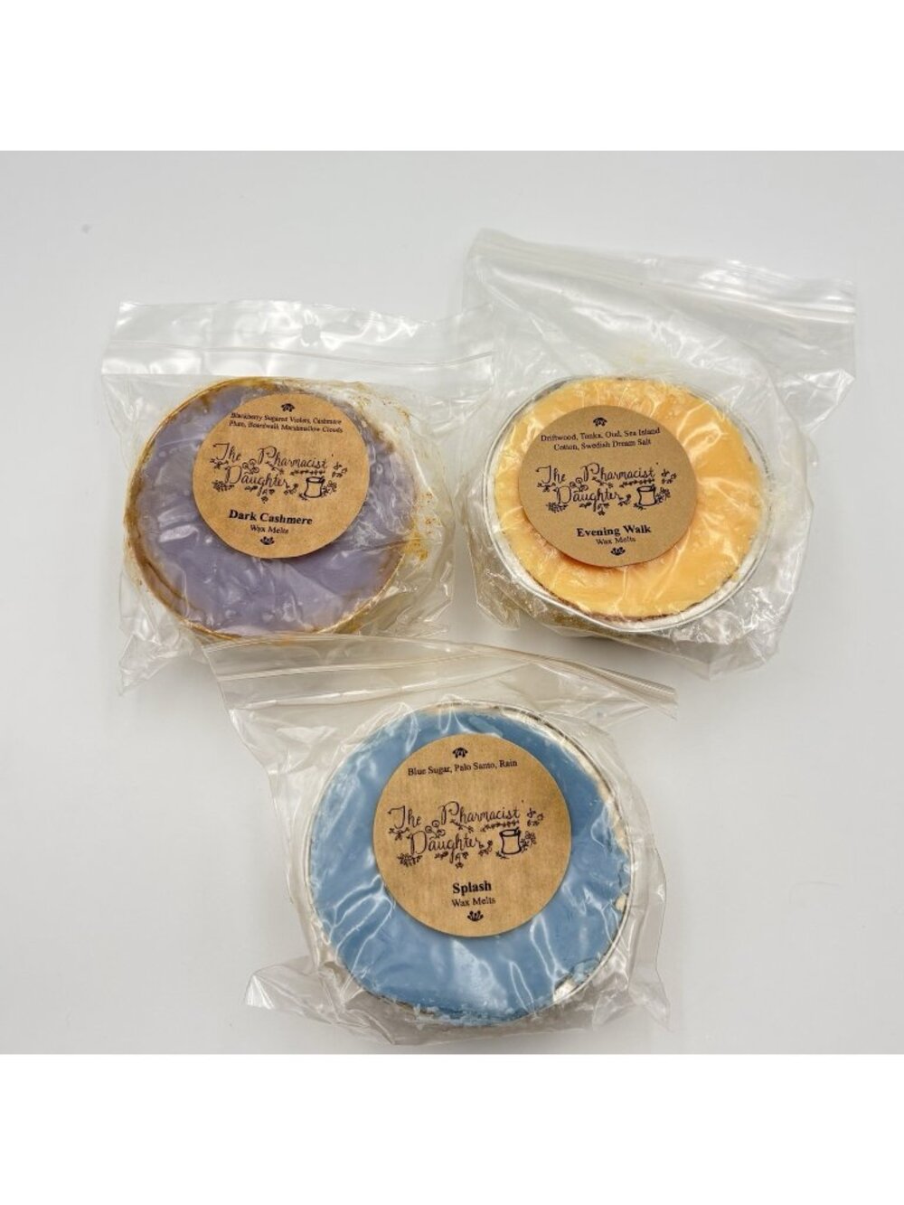 The Pharmacist’s Daughter Vendor Wax Melts 3 Pack Soufflés Cashmere Walk Splash